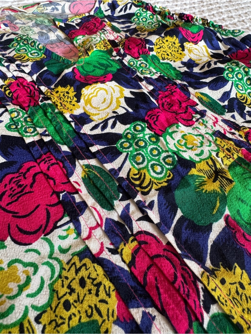 Boden Women’s 4 Sleeveless Floral Ruffle Trim V-Neck‎ Blouse Top Small - Picture 5 of 8